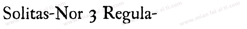 Solitas-Nor 3 Regula字体转换
